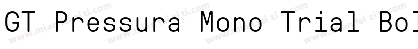 GT Pressura Mono Trial Bold Bold I字体转换